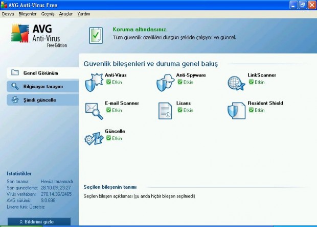 AVG Anti-Virus Free 9 incelemesi