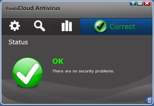 Panda Cloud Antivirus arayüzü