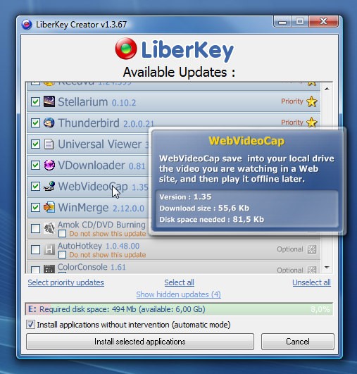 LiberKey Güncelleme