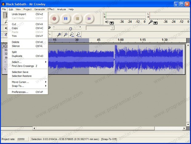 Ses Düzenleme için Ücretsiz Alternatif Audacity