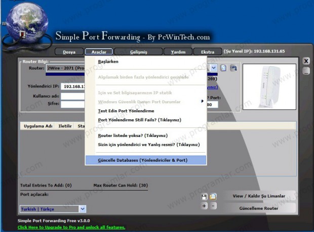 Simple Port Forwarding ile port yönlendirmek çok kolay