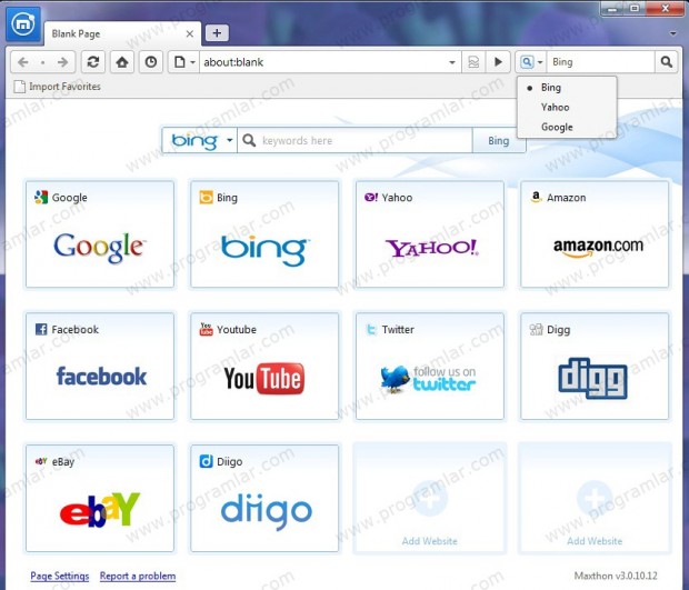 Alternatif bir web tarayıcı Maxthon