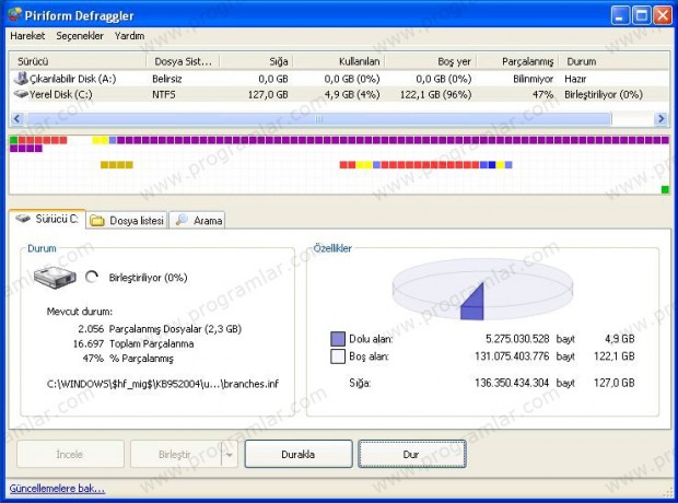 Disk Birleştirme Programı Defraggler 1.2 İncelemesi