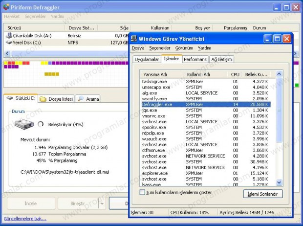 Disk Birleştirme Programı Defraggler 1.2 İncelemesi