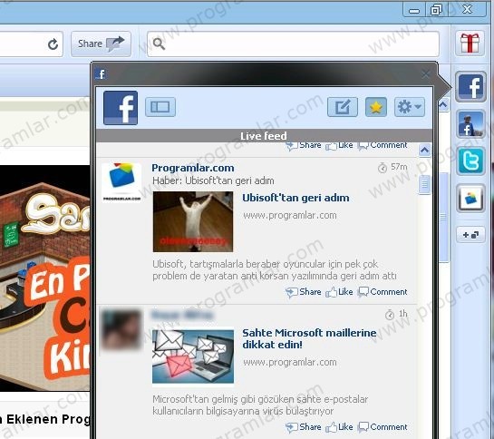 Facebook  a adanmış bir internet tarayıcı: Rockmelt