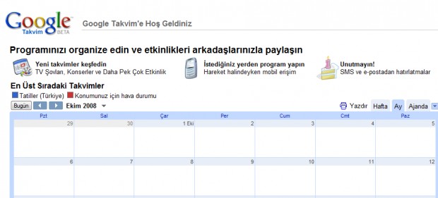 Google Takvim