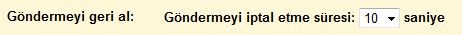 Gmail e-posta geri alma süresi
