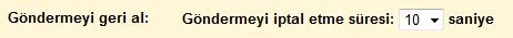 Gmail e-posta geri alma süresi