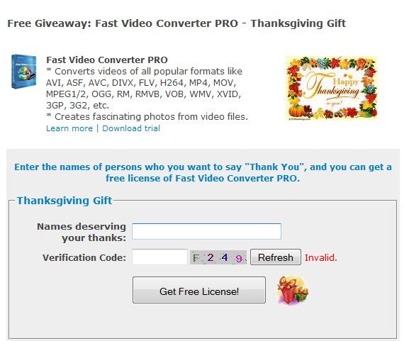 Ücretsiz Fast Video Converter Pro Lisansı Edinin!