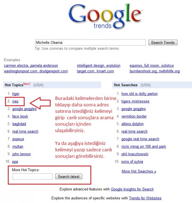 Google Trends Canlı Arama