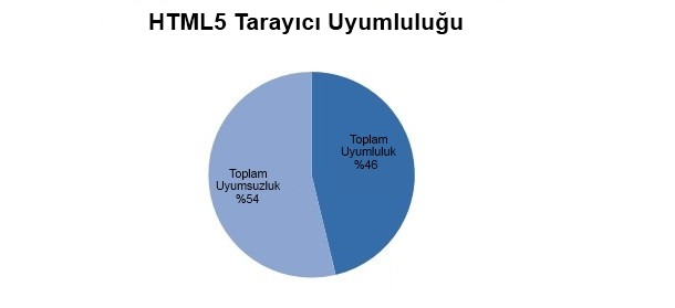 İnternetin %46  sı HTML5  e Hazır