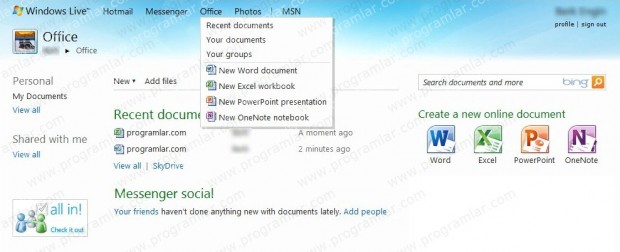 Microsoft çevrim içi ofis uygulamalarını kullanıma açtı
