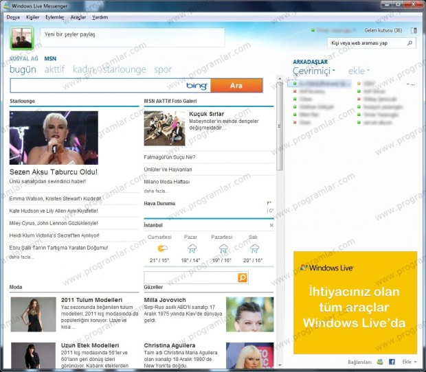 Karşınızda Windows Live Messenger 2011