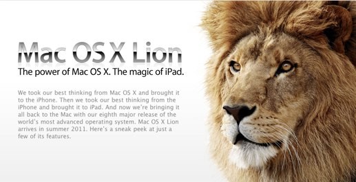 Mac OSX Lion  dan ilk detaylar...