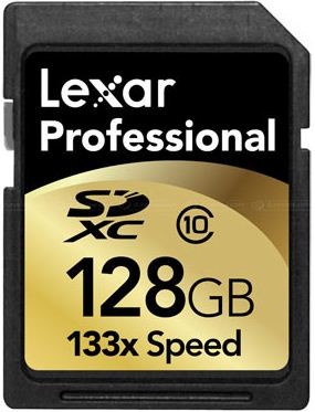 Lexar\ dan 128 GB\ lık SD kart
