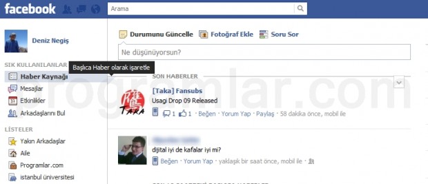 Facebook Haberler bölümünü yeniledi