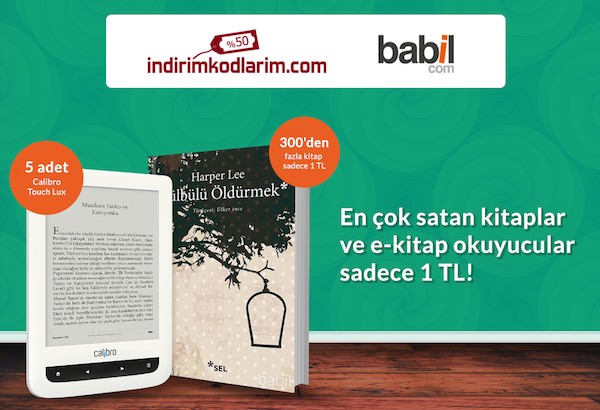 Babil ve indirimkodlarim.com dan 1 TL ye Kitap Kampanyası